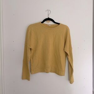 Madewell hemp boxy sweatshirt, size small, Greek gold (soft yellow colour)